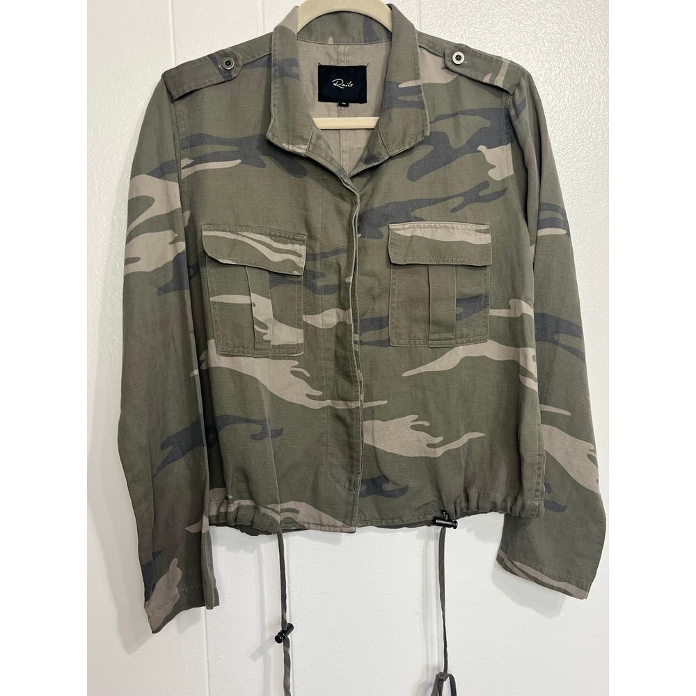 Rails Linen Blend Jacket Size XS Mint Maverick Sage Camo - Picture 8 of 8
